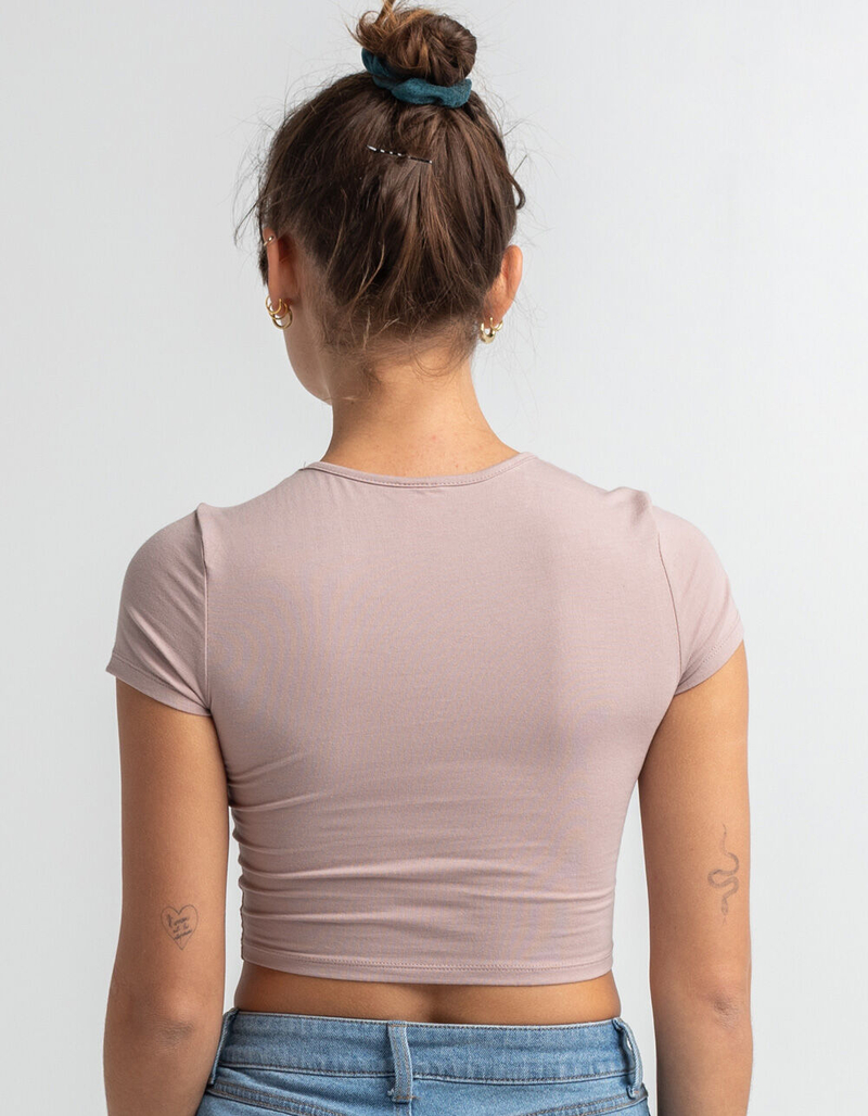 DESTINED Cutout Womens Crop Top image number 2