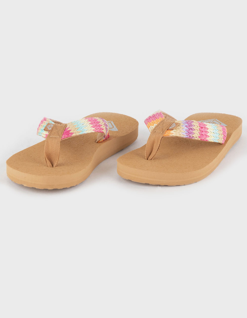 ROXY Porto Raffia Girls Thong Sandals image number 0
