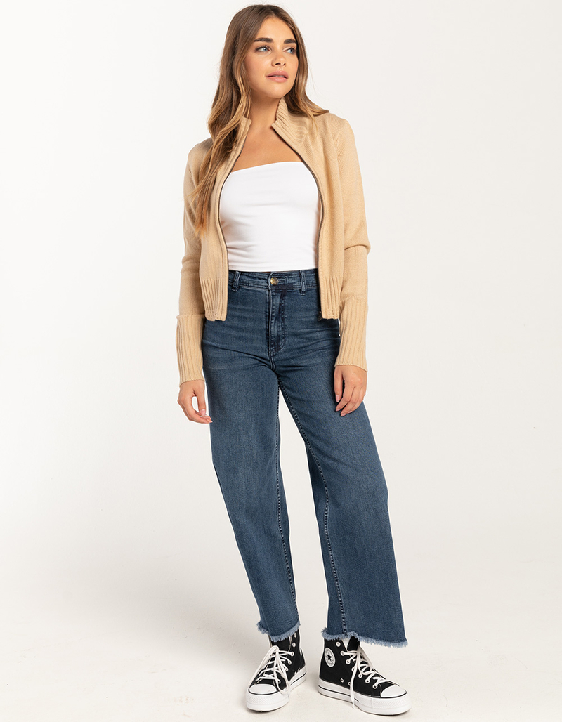 POOF Zip Front Womens Sweater image number 3