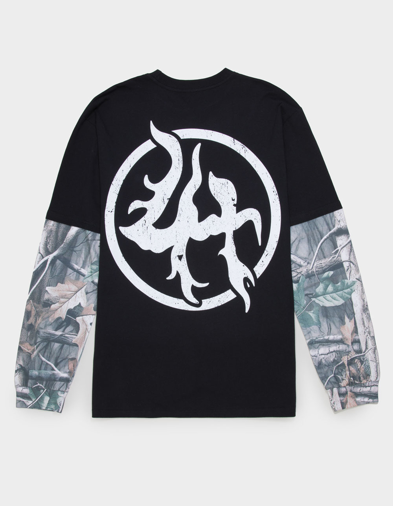 LOST IN THE HILLS Mens Long Sleeve 2fer Tee image number 0
