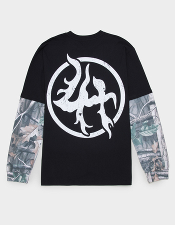 LOST IN THE HILLS Mens Long Sleeve 2fer Tee Primary Image