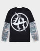 LOST IN THE HILLS Mens Long Sleeve 2fer Tee image number 1