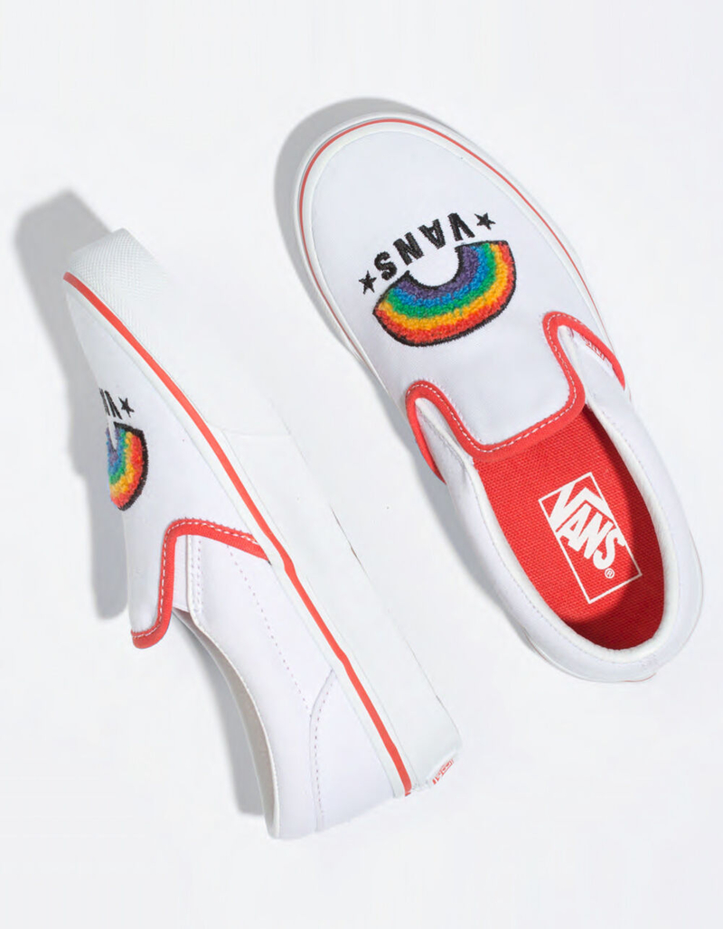 VANS Chenille Rainbow Girls Slip-On Shoes image number 1