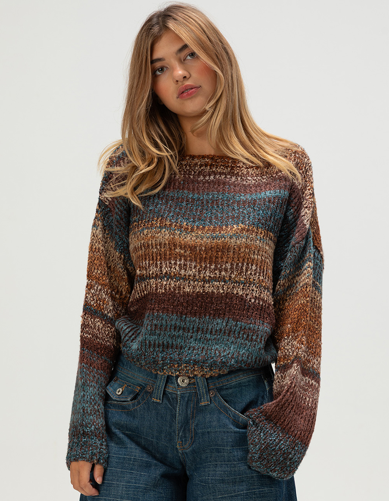 RSQ Womens Space Dye Sweater image number 2