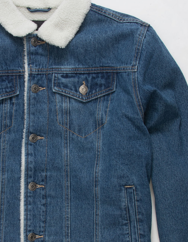 RSQ Mens Sherpa Lined Denim Jacket image number 2