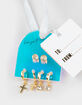 FULL TILT 3 Pack 14K Gold Dipped Hoop Earrings Set image number 2