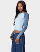EDIKTED Raya Long Sleeve Tee image number 3