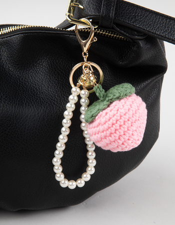 FULL TILT Peach Crochet Bag Charm Alternative Image