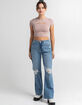 REWASH Super High Rise Wide Leg Womens Jeans image number 1