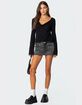 EDIKTED Bev Stretchy Denim Micro Skirt image number 2