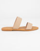 BAMBOO Double Strap Nude Womens Sandals image number 3