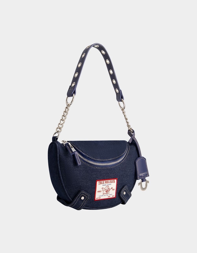 TRUE RELIGION Chain Handle Denim Hobo Bag image number 2