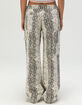 RSQ Womens Low Rise Snake Baggy Carpenter Pants - SNAKE