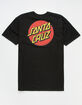 SANTA CRUZ Classic Dot Mens Black T-Shirt image number 1