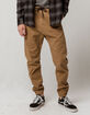 CHARLES AND A HALF Tan Mens Twill Jogger Pants image number 2