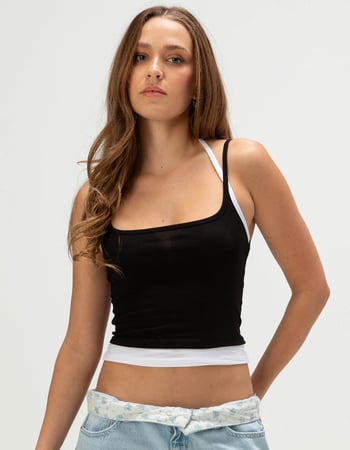 BOZZOLO Womens Double Layer Cami Primary Image