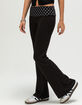 FULL TILT Womens Fold Over Waistband Flared Pants image number 4