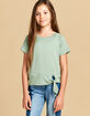 FOR ALL SEASONS Side Tie Girls Tee image number 2