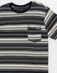 RUSTY Millennial Mens Stripe Pocket Tee image number 2