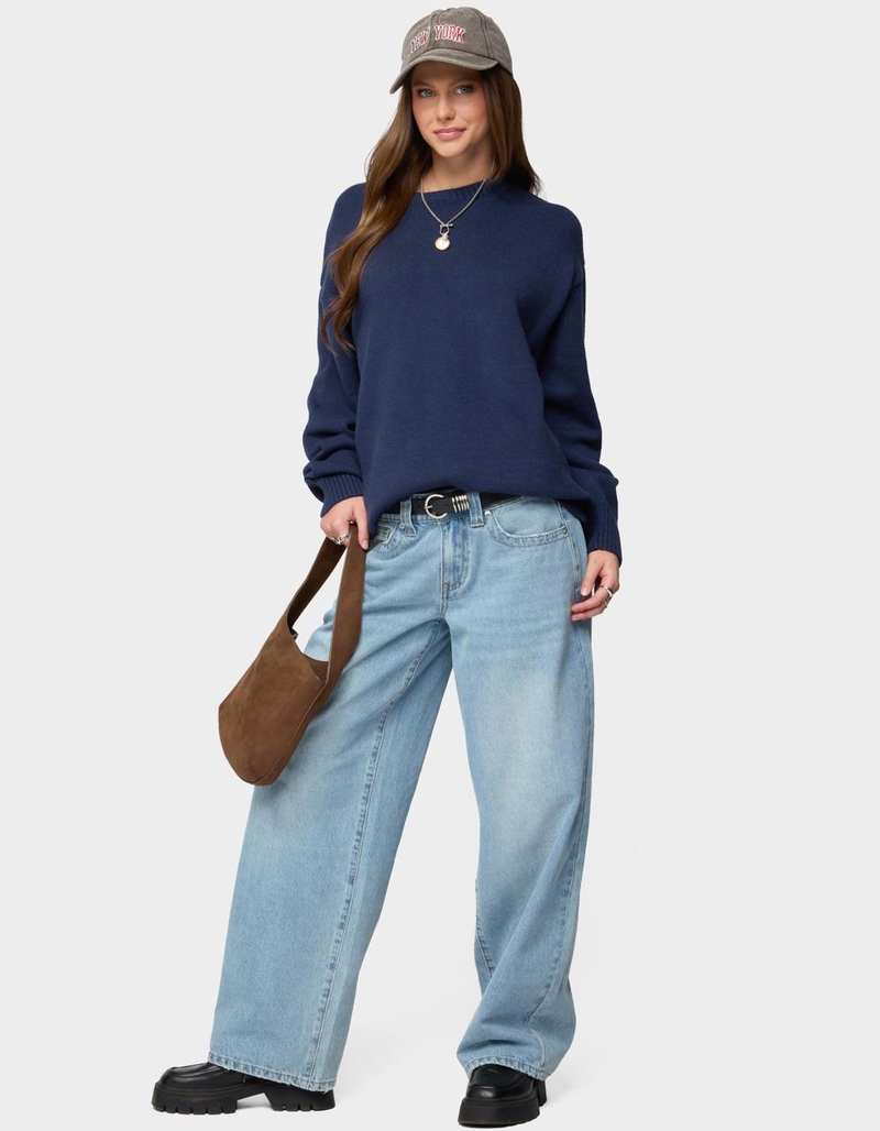 EDIKTED Priscila Oversized Crewneck Sweater image number 4