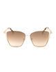 DIFF EYEWEAR Becky III Gold & Brown Gradient Sunglasses image number 2