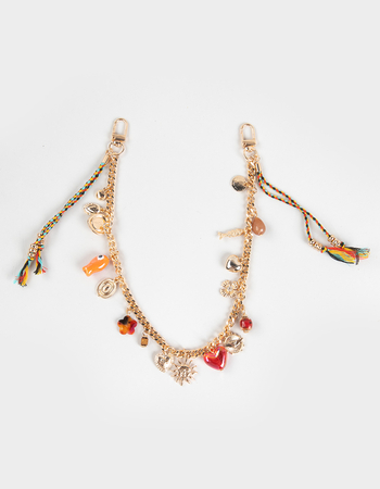 FULL TILT Braided Beaded Cord Chain Bag Charm Primary Image