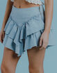 WEST OF MELRSOE Denim Tiered Yoke Womens Skirt image number 3