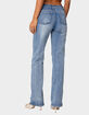 EDIKTED Boot Cut Washed Low Rise Jeans image number 5
