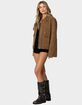 EDIKTED Annabelle Oversized Faux Suede Jacket image number 4