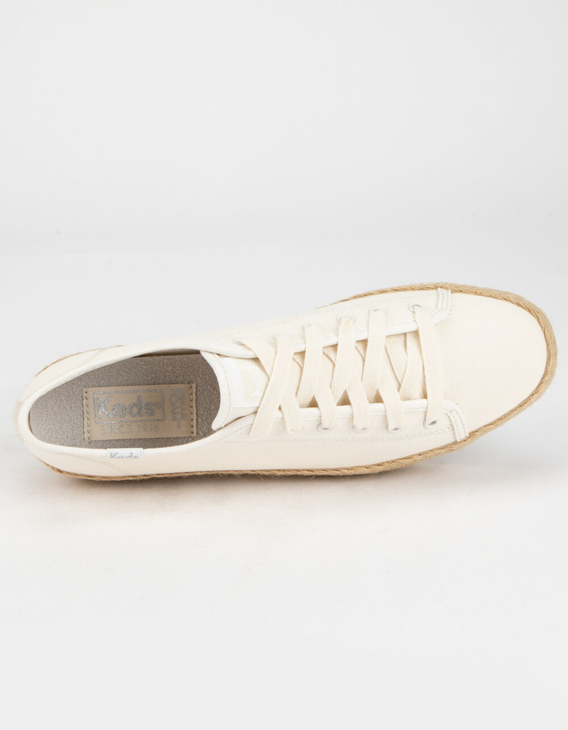 KEDS Triple Kick Cotton Canvas Jute Womens Platform Shoes image number 2