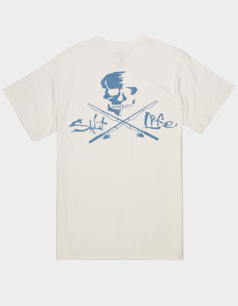 SALT LIFE Skull N Poles Mens Pocket Tee CREAM Tillys