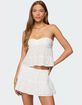 EDIKTED Dora Strapless Eyelet Babydoll Top image number 1