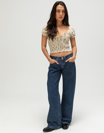 BDG Urban Outfitters Kayla Low Rider Womens Pinstripe Jeans Primary Image