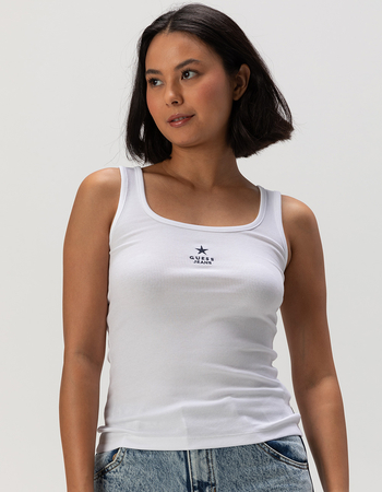 GUESS JEANS Star Slim Rib Womens Tank Top Primary Image