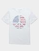 PEACE American Flag Block Unisex Tee image number 1