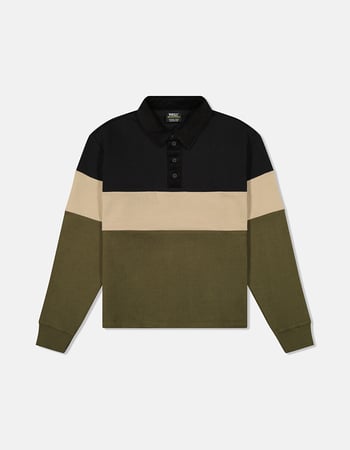 WESC Cropped Rugby Mens Long Sleeve Polo Primary Image