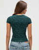 FULL TILT Texture Womens V-Neck Top image number 4