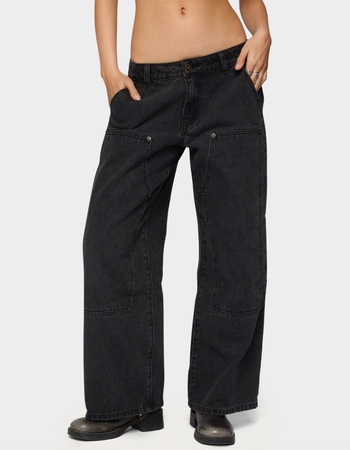 EDIKTED Petite Ayla Low Rise Carpenter Jeans Primary Image