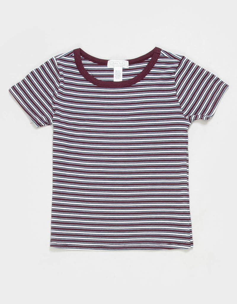 FULL TILT Essentials Girls Stripe Ringer Tee image number 0