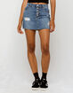 RSQ Button Down Ripped Denim Skirt image number 4