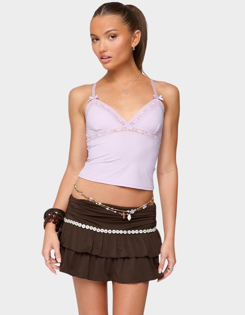 EDIKTED Fran Lacey V-Neck Tank Top image number 0