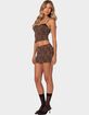 EDIKTED Edin Leopard Print Mesh Mini Skirt image number 3