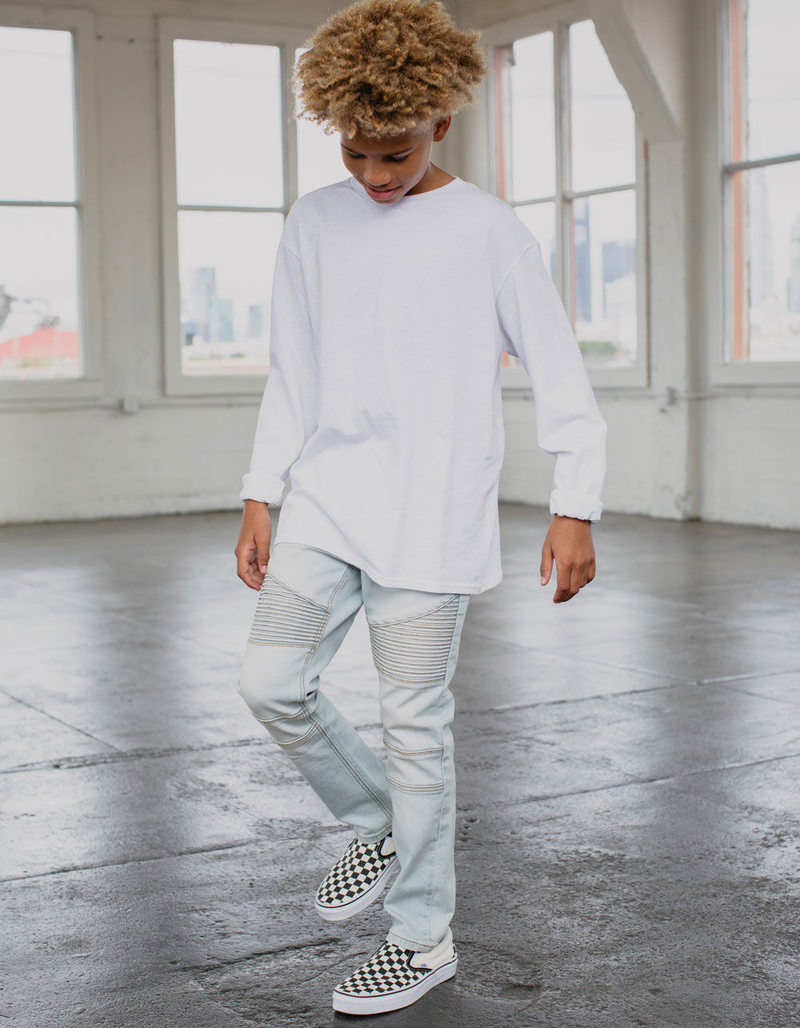 RSQ Boys Super Skinny Moto Ripped Stretch Jeans image number 0