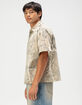 RSQ Mens Cropped Washed Twill Camo Button Up Shirt image number 4