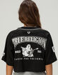 TRUE RELIGION Satin Patch Womens Crop Mesh Jersey image number 1