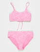 FULL TILT Texture Shell Girls Bralette Bikini Set image number 2