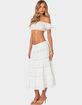 EDIKTED Skye Off Shoulder Eyelet Crop Top image number 3