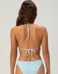 FULL TILT Textured Stripe Triangle Bikini Top image number 4