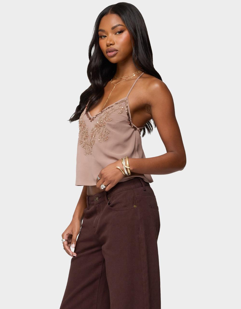 EDIKTED Sorina Embellished V-Neck Top image number 2