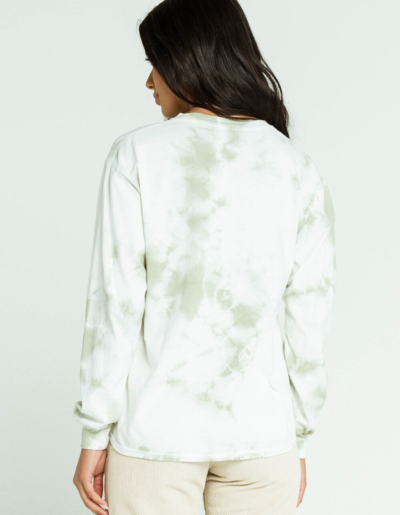 FULL TILT Tie Dye Womens Sage Oversized Tee image number 2